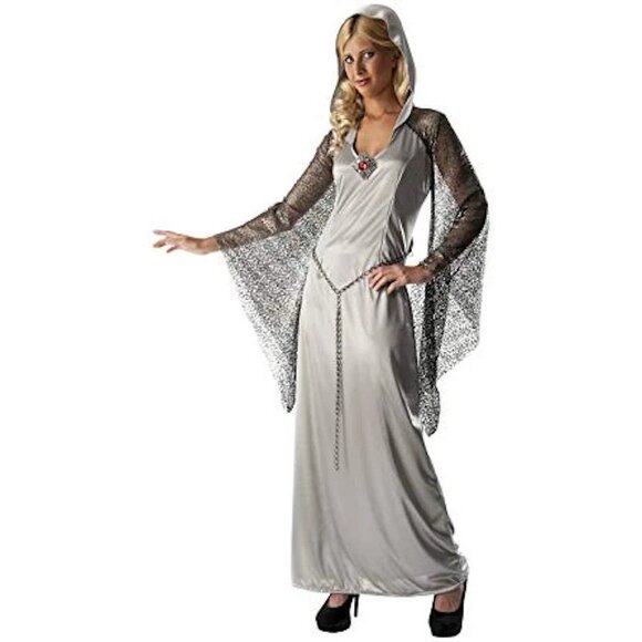 Rubies Crusaders Lady Costume Size Small Medieval Dress Brooch Chain Belt NEW - Picture 1 of 9